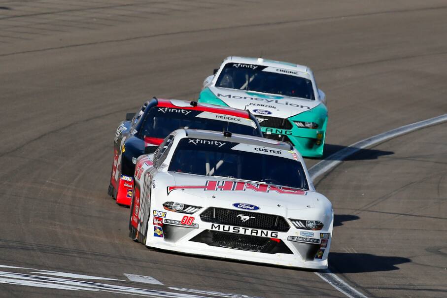 SHR's Cole Custer (fourth) sat on the pole in the NASCAR Xfinity series regular season finale. SHR's Cole Custer (fourth) sat on the pole in the NASCAR Xfinity series regular season finale.